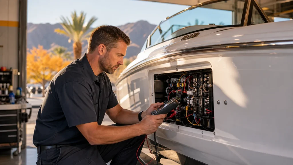 Control Box Inspection Before Fall Boating in Phoenix