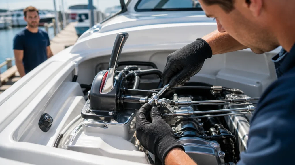 When Boat Shift Cable Adjustment Solves Stiff Shifting
