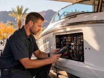 Control Box Inspection Before Fall Boating in Phoenix
